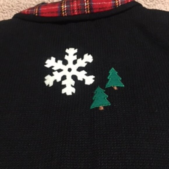 Vintage Christmas Sweater Zip-Up Vest by Planet & Co.   Size Large - Picture 14 of 14